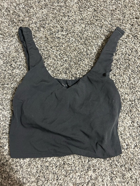 aerie Tops - aerie Black Scoop Neck Cropped Tank with Wide Straps
